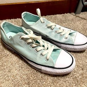 Turquoise Velvet Converse